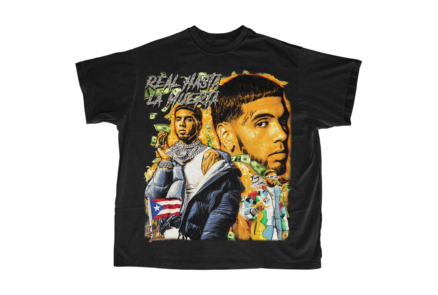 Anuel AA tee in black