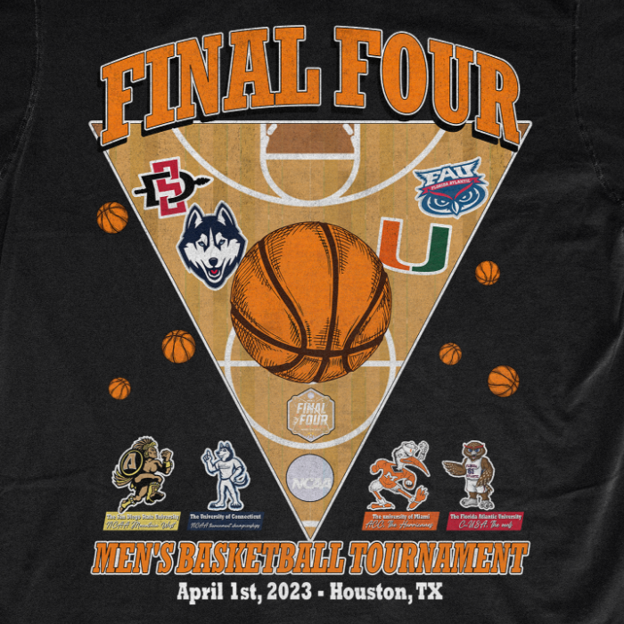 Final Four Men's Basketball Tournament 2023 Vintage Tee